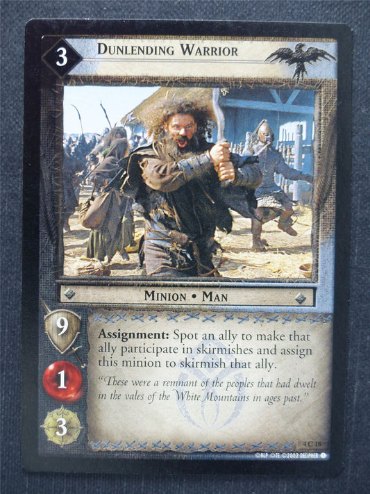 Dunlending Warrior 4 C 18 - LotR Cards #Q0