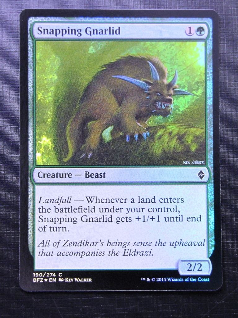 MTG Magic Cards: SNAPPING GNARLID FOIL # 23J9