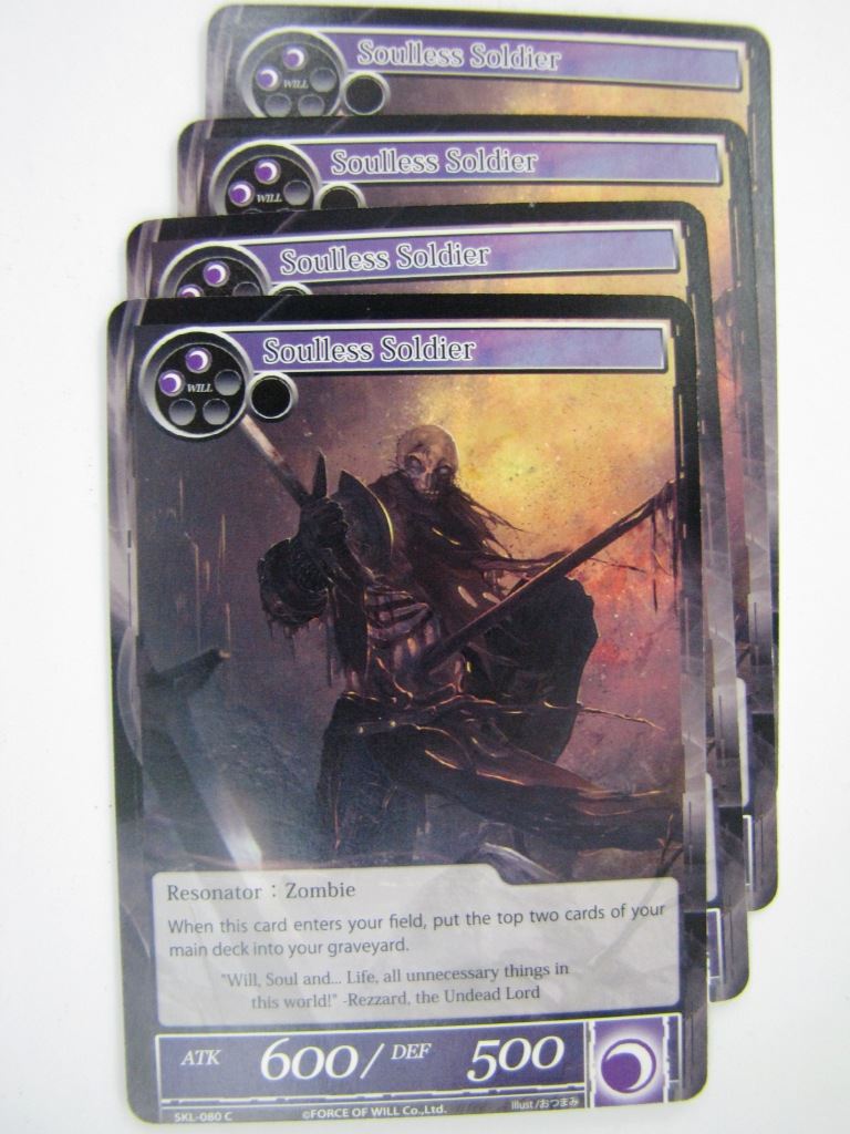 Force Of Will Cards: SOULLESS SOLDIER x4 # 13C39