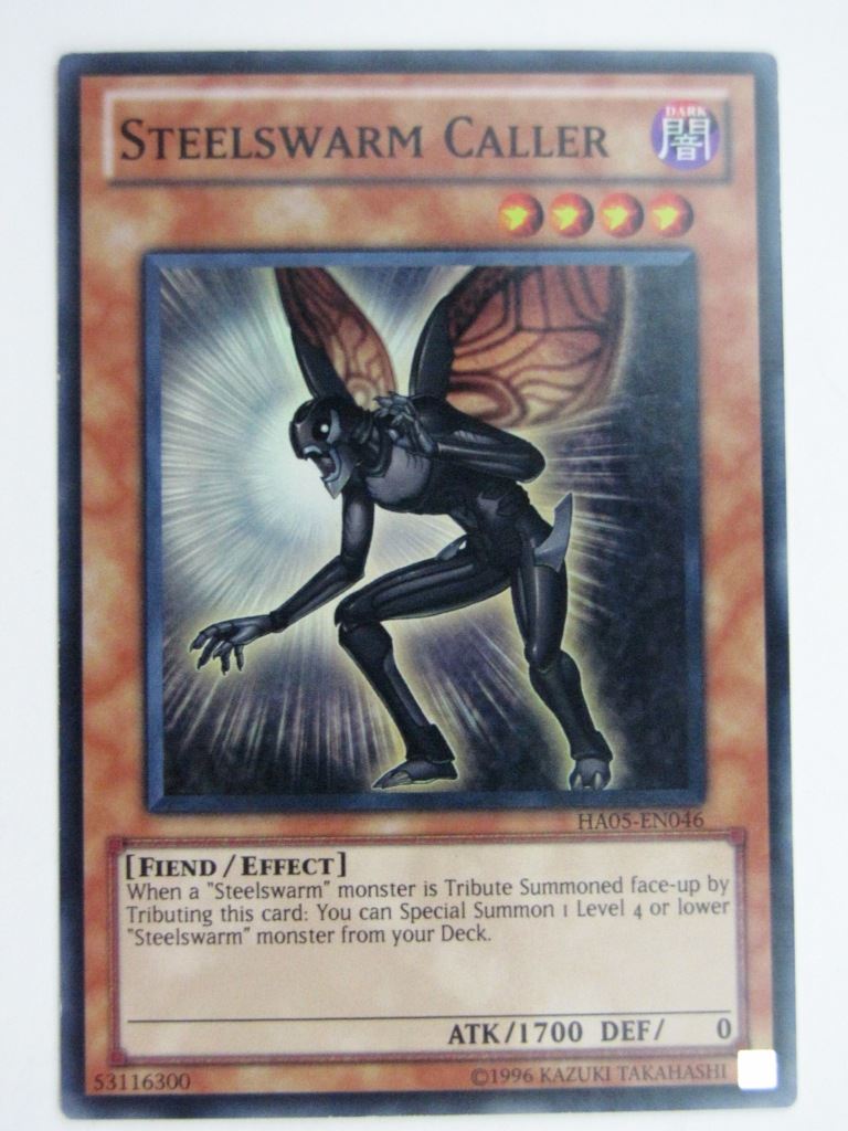 Yugioh Played Cards: STEELSWARM CALLER HA05 SUPER RARE # 29H14