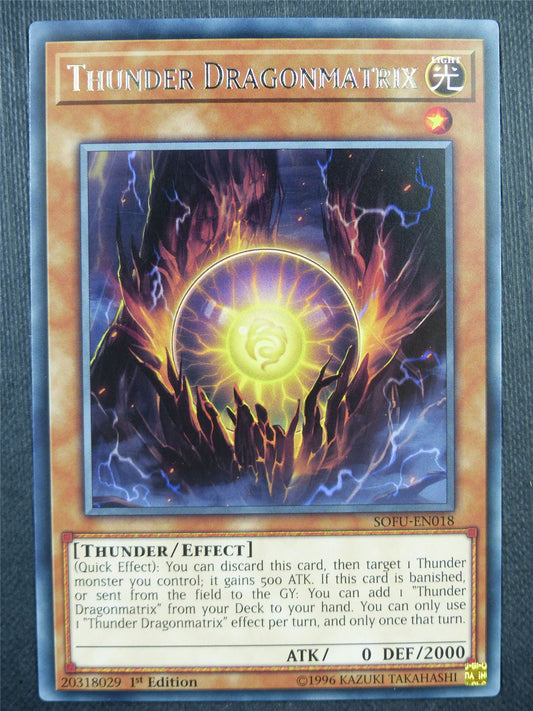 Thunder Dragonmatrix SOFU Rare - 1st ed Yugioh Card #9BN