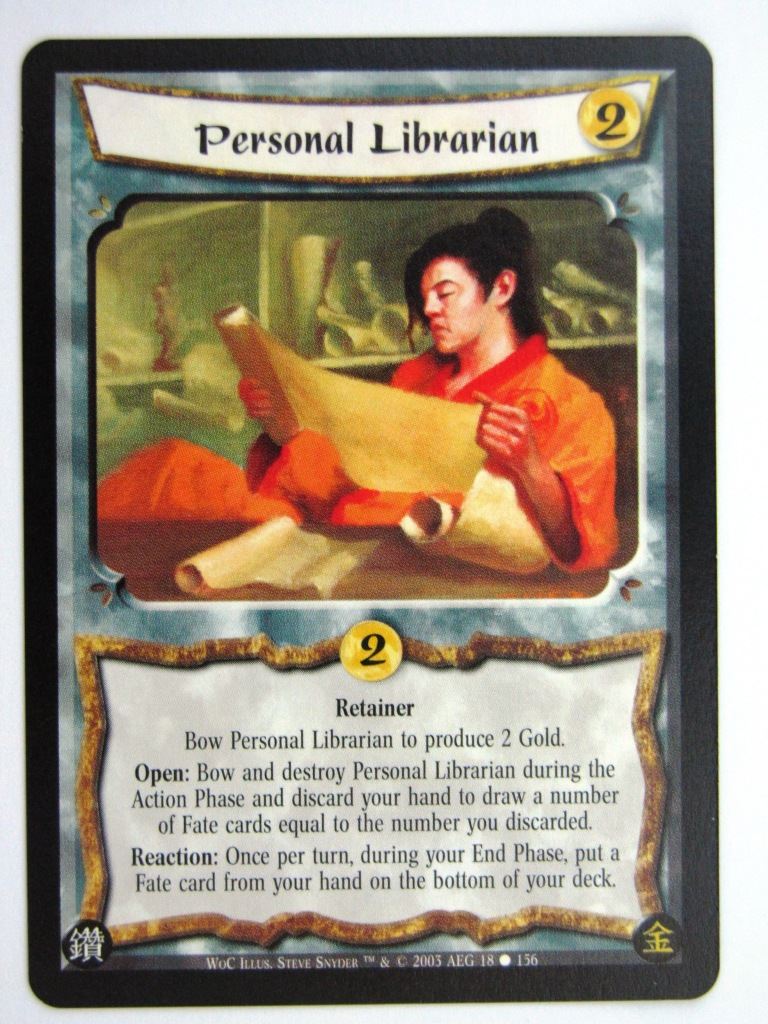 Vintage L5R Cards: PERSONAL LIBRARY # 27E49