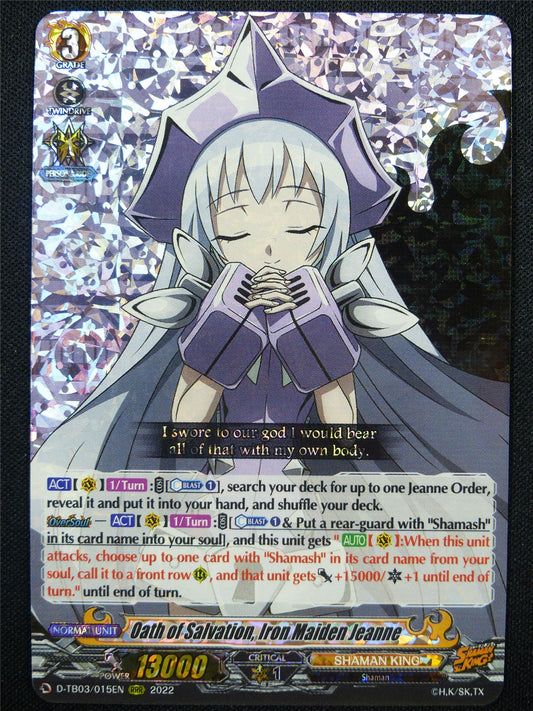 Oath of Salvation Iron Maiden Jeanne D-TB03 RRR - Vanguard Card #YO