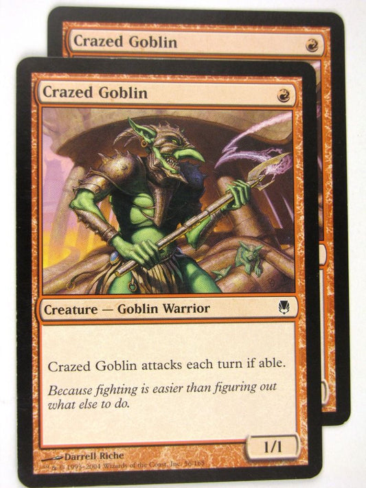 MTG Magic: the Gathering Cards: CRAZED GOBLIN x2: DST