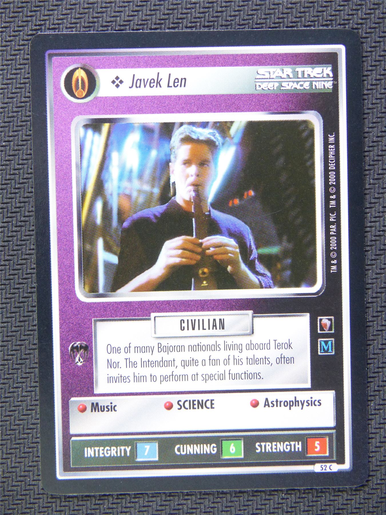 Javek Len Black Border - Star Trek CCG Deep Space Nine #522