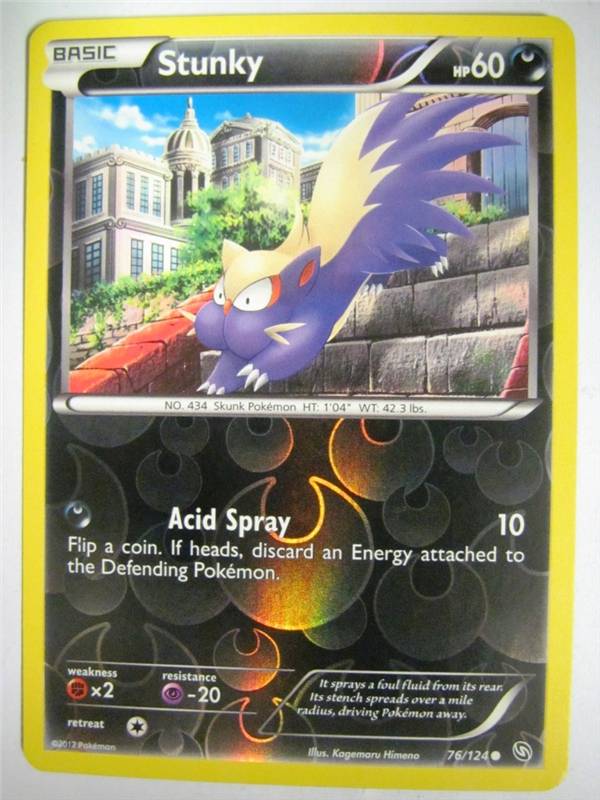 POKEMON CCG - STUNKY 76/124 REV HOLO