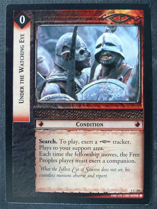 Under the Watching Eye 1 C 281 - LotR Card #47T