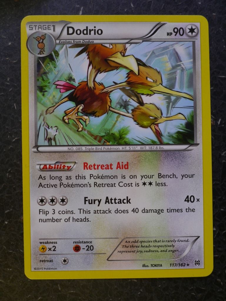 Pokemon Cards: DODRIO 117/162 RARE # 7A65