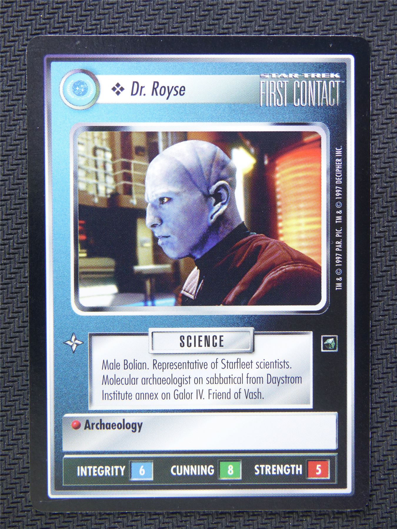 Dr Royse Black Border - Star Trek CCG First Contact #4YB