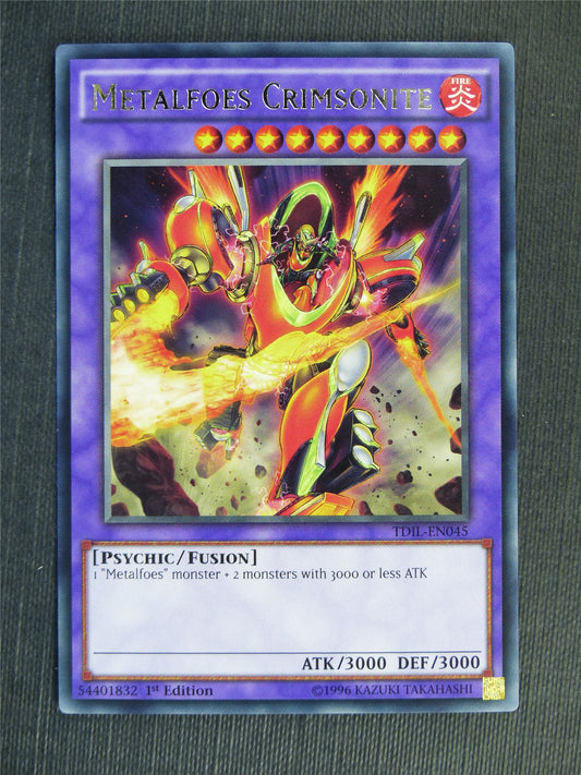 Metalfoes Crimsonite TDIL Rare - 1st ed - Yugioh Cards #RZ