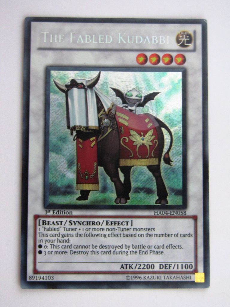 Yugioh Cards: THE FABLED KUDABBI HA04 SECRET RARE # D97