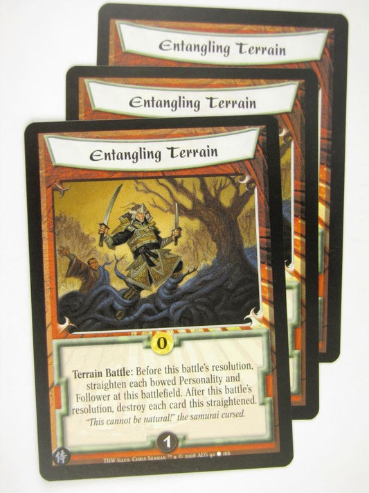 Vintage L5R Cards: ENTANGLING TERRAIN x3 # 16J69