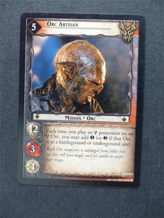 Orc Artisan 12 R 91 - LotR Cards #6B