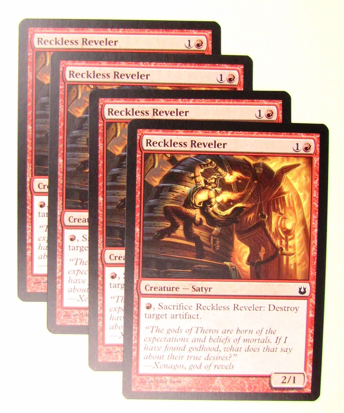 MTG Magic the Gathering Born of the Gods: Reckless Reveler x4