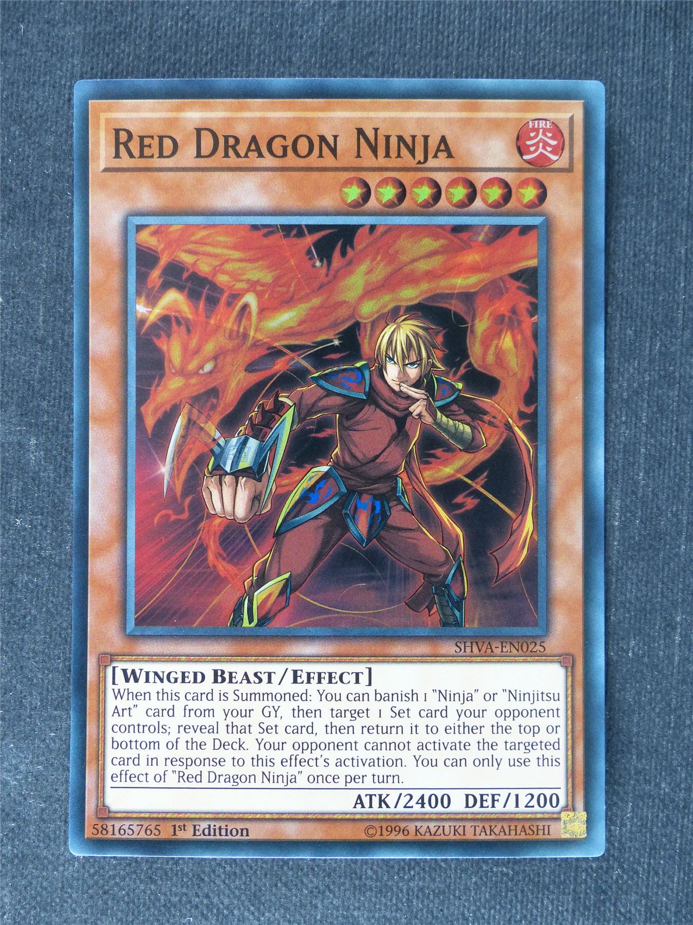 Red Dragon Ninja SHVA Super Rare - 1st ed - Yugioh Cards #SV