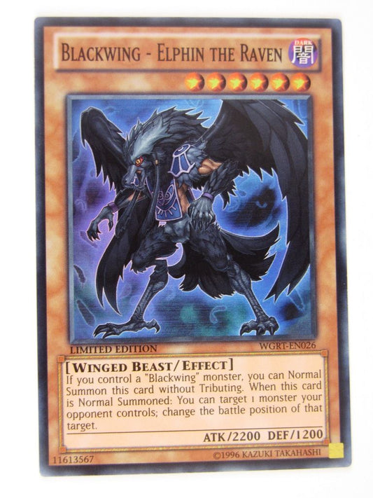 Yugioh Cards: BLACKWING - ELPHIN THE RAVEN WGRT SUPER RARE