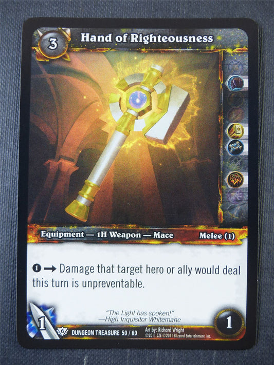 Hand of Righteousness 50/60 Foil - WoW Card #19N