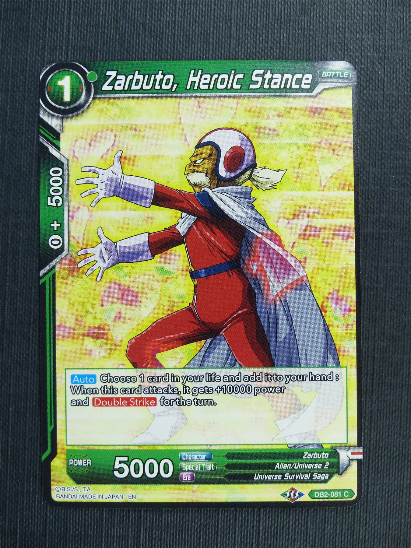 Zarbuto Heroic Stance - DB2 Dragon Ball Super Card