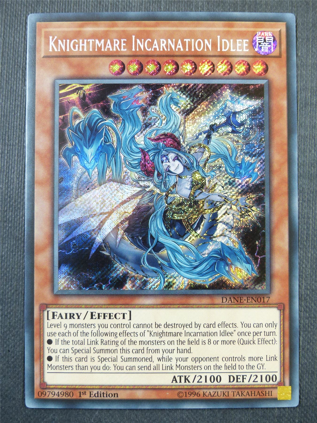 Knightmare Incarnation Idlee DANE Secret Rare - 1st ed Yugioh Card #36L