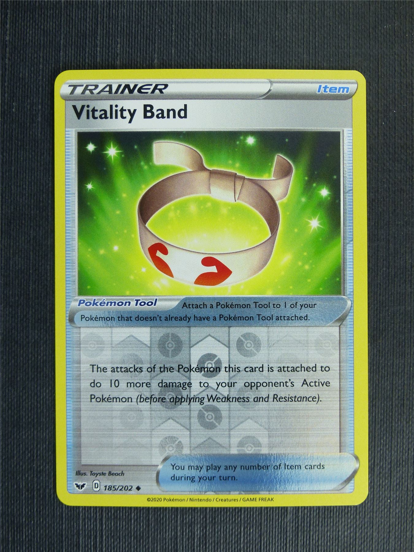 Vitality Band 185/202 Reverse Holo - Pokemon Cards #1JL