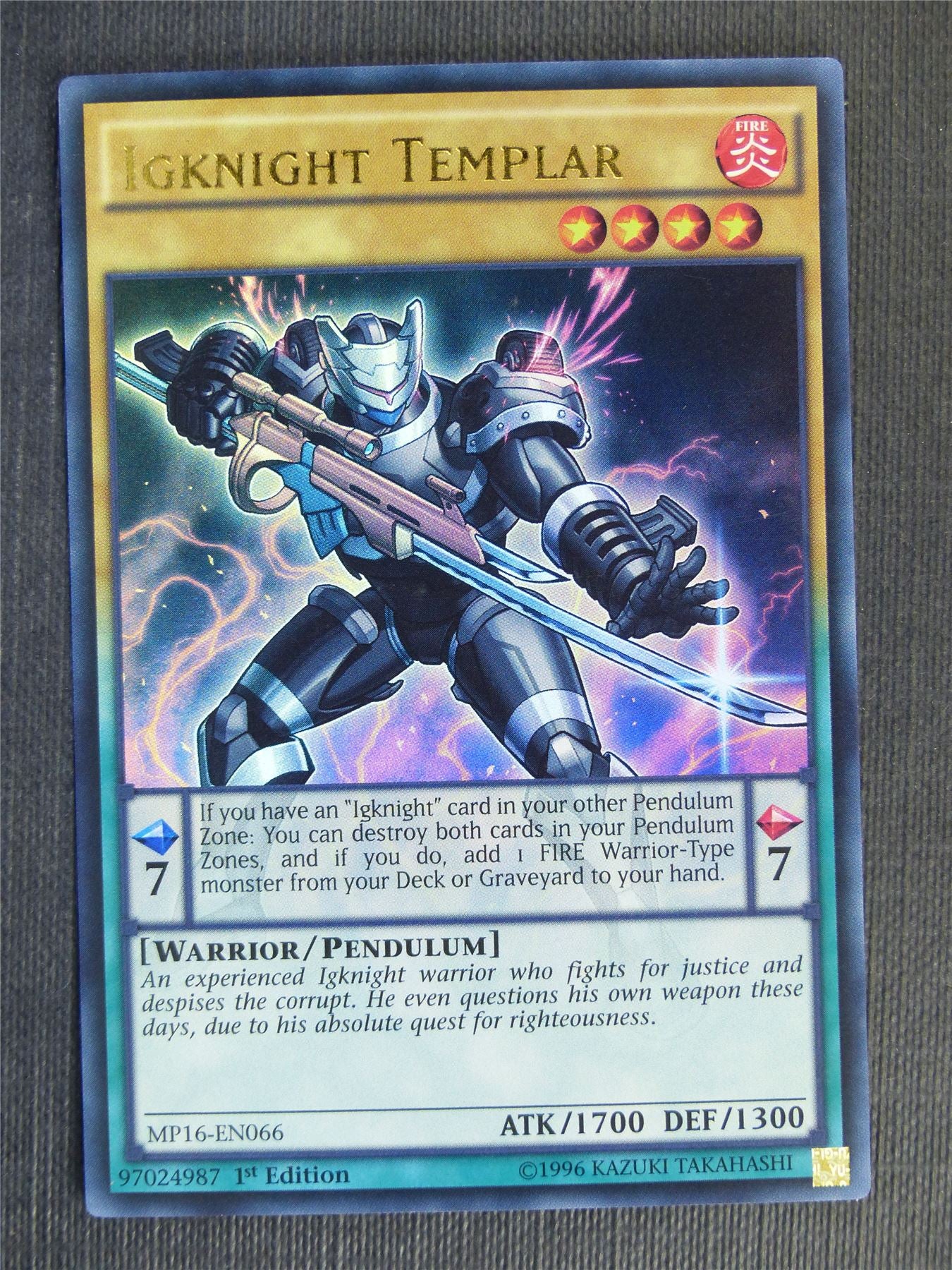 Igknight Templar MP16 Ultra Rare - 1st ed - Yugioh Cards #W0