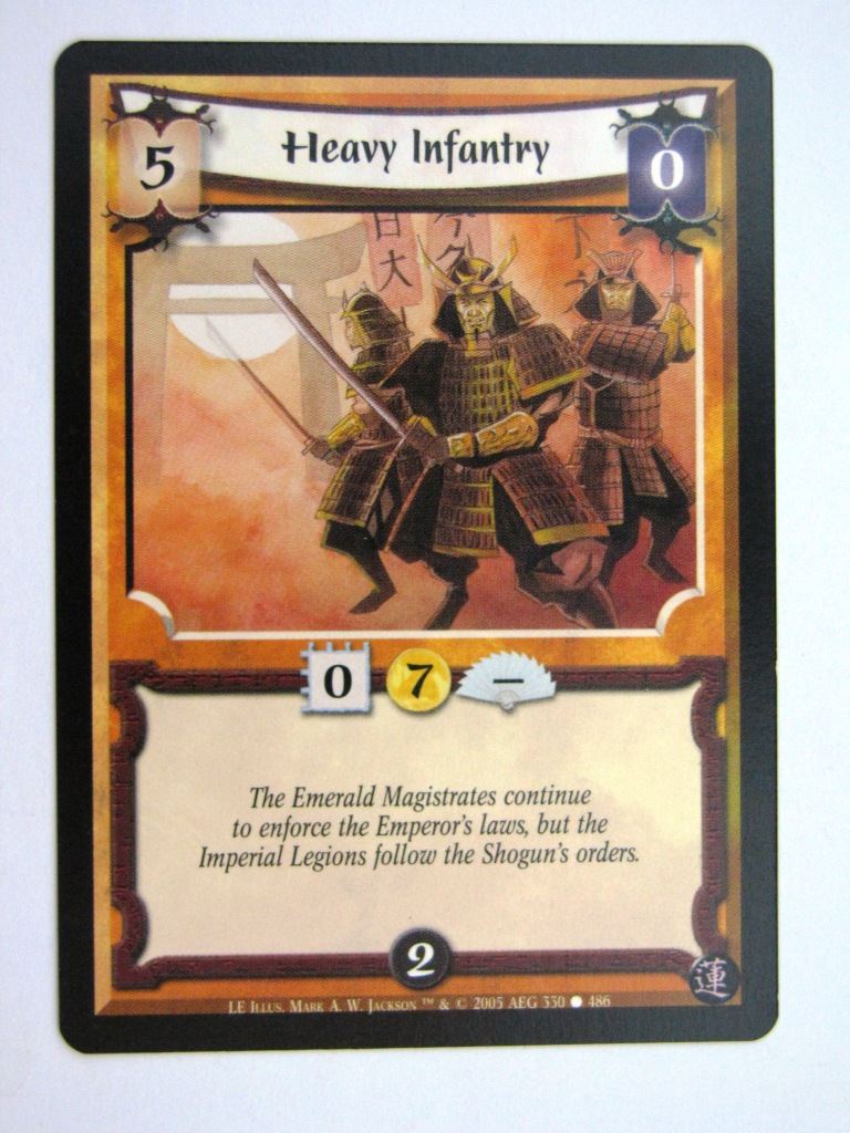 Vintage L5R Cards: HEAVY INFANTRY # 27H47