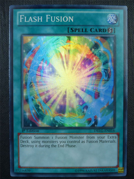 Flash Fusion DRLG Super Rare - 1st ed Yugioh Card #9BS