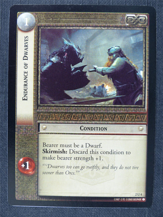 Endurance of Dwarves 2 U 4 - LotrR Cards #3HJ