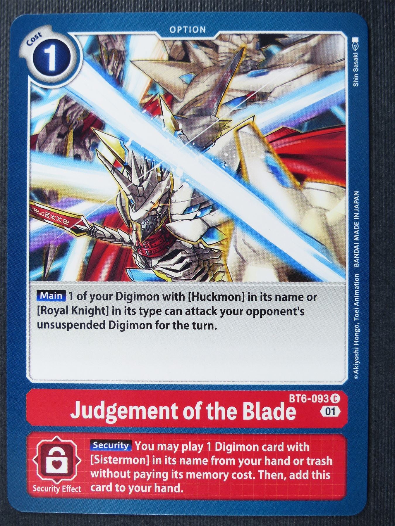 Judgment of the Blade BT6-093 C - Digimon Card #27V