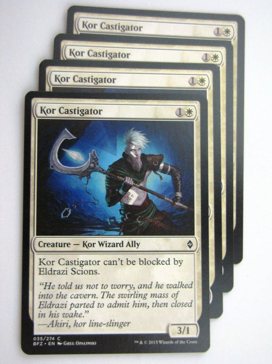 MTG Cards: BATTLE FOR ZENDIKAR: KOR CASTIGATOR x4 # 37B33