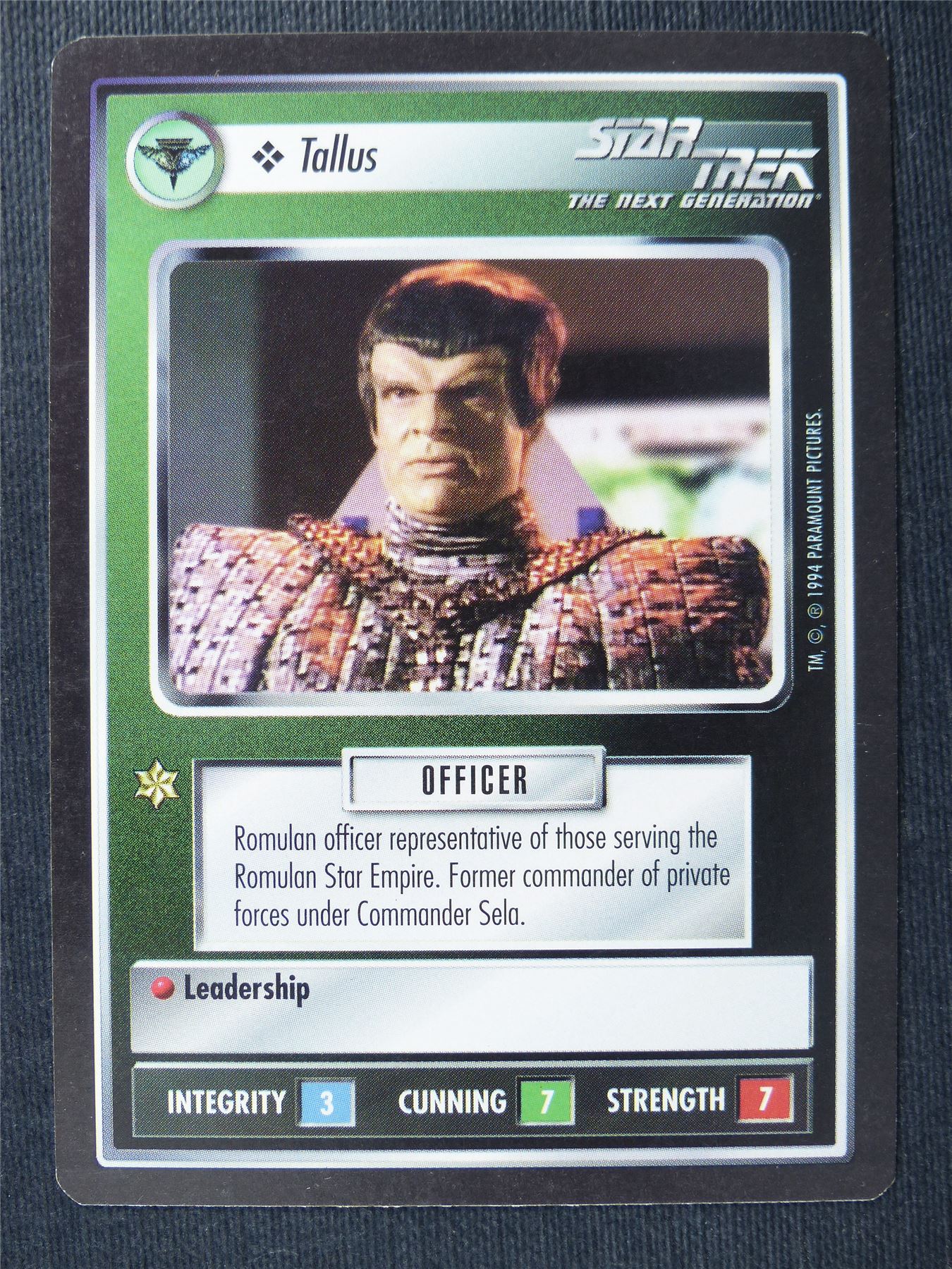 Tallus - NG - Star Trek Cards #SN