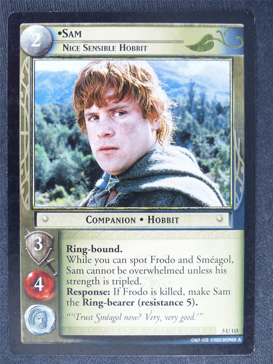 Sam 5 U 115 - played - LotR Cards #QH