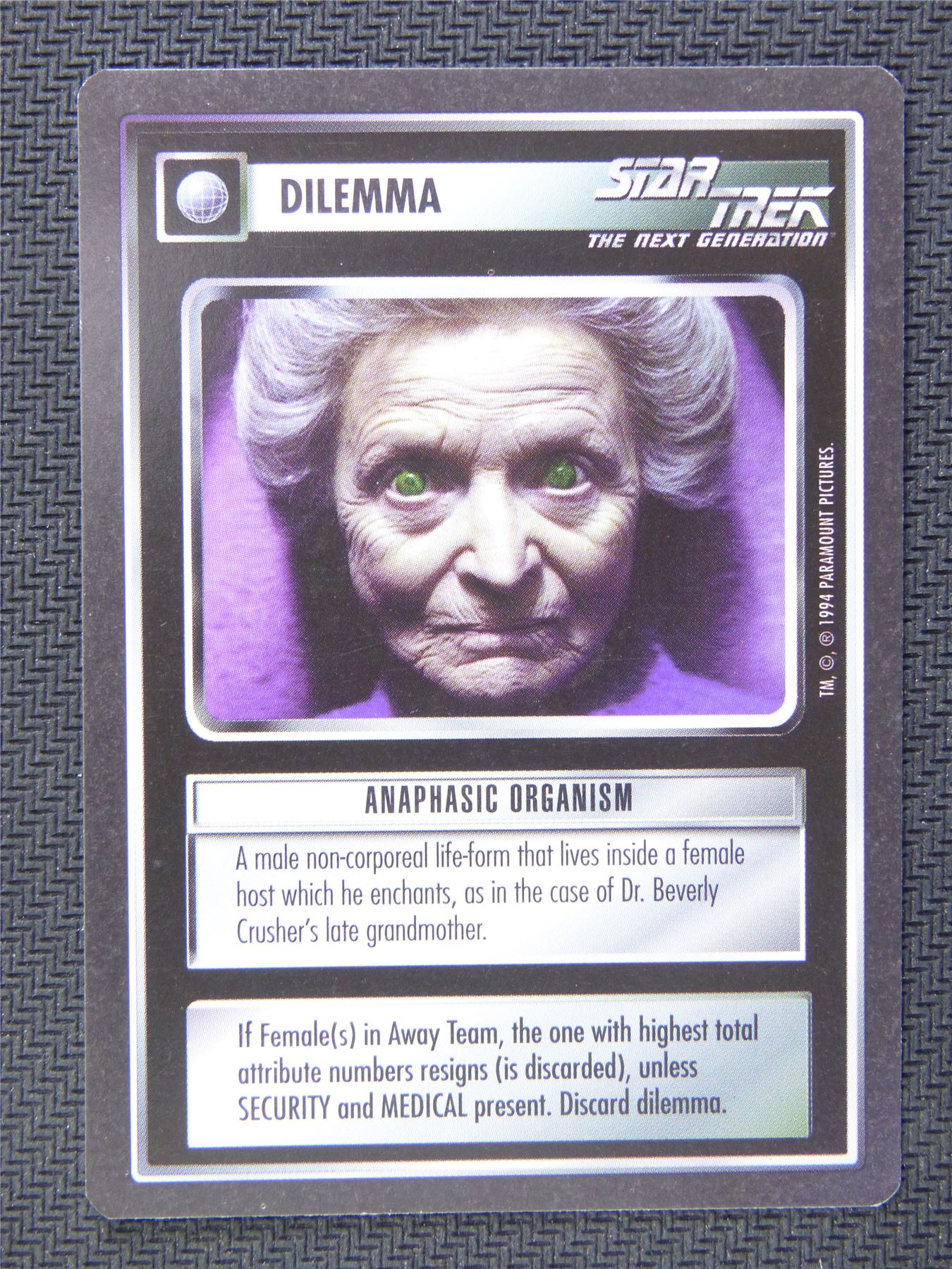 Dilemma Anaphasic Organism - Star Trek CCG Next Gen #58P