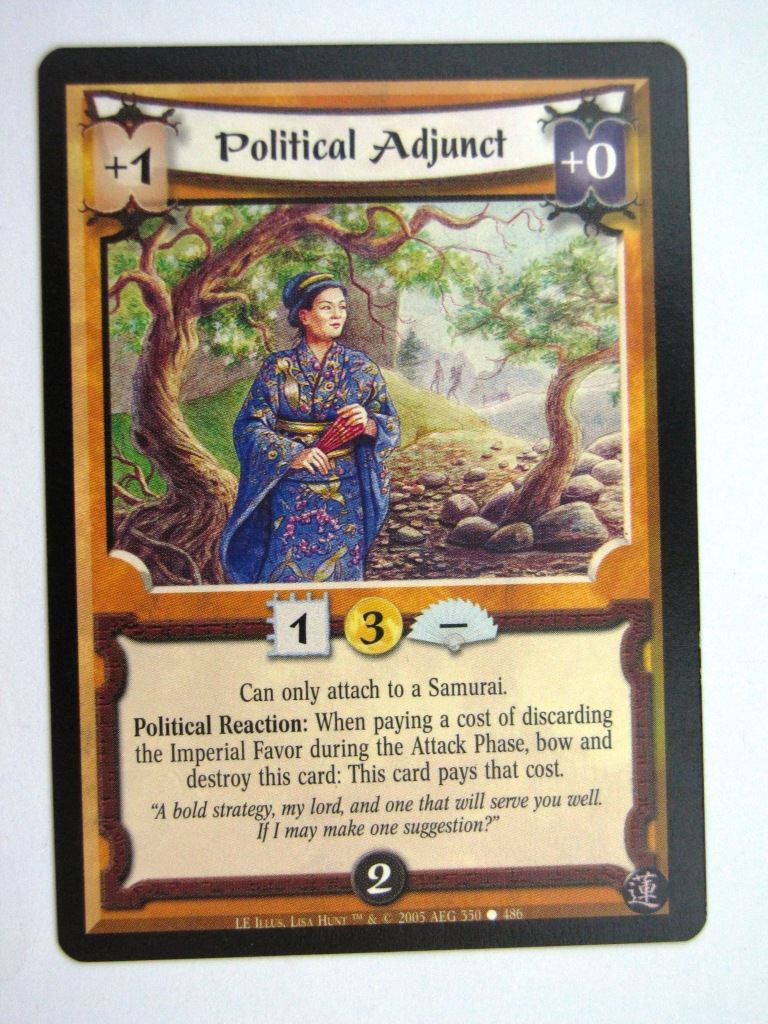 Vintage L5R Cards: POLITICAL ADJUNCT # 27H44