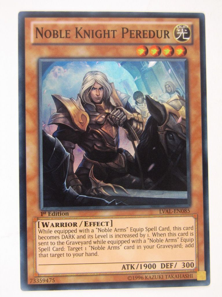 Yugioh Cards: NOBLE KNIGHT PEREDUR SUPER RARE: LVAL