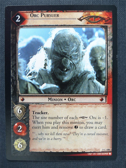 Orc Pursuer 5 C 108 - LotR Cards #3OM