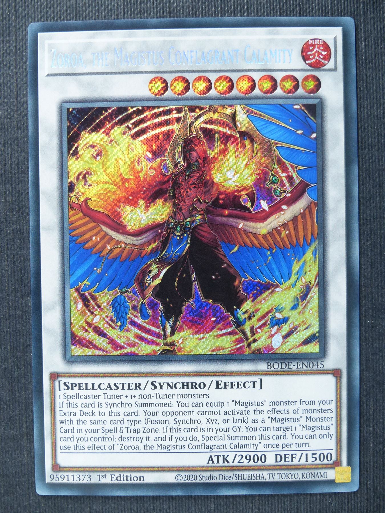 Zoroa the Magistus Conflagrant Calamity BODE Secret Rare - 1st ed - Yugioh Cards #1HF