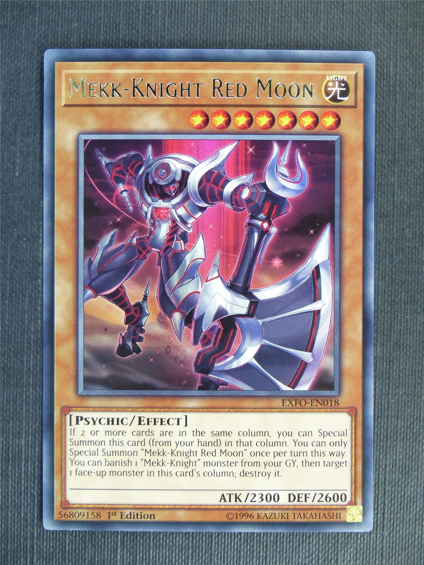 Mekk-Knight Red Moon EXFO Rare - 1st ed - Yugioh Cards #13N