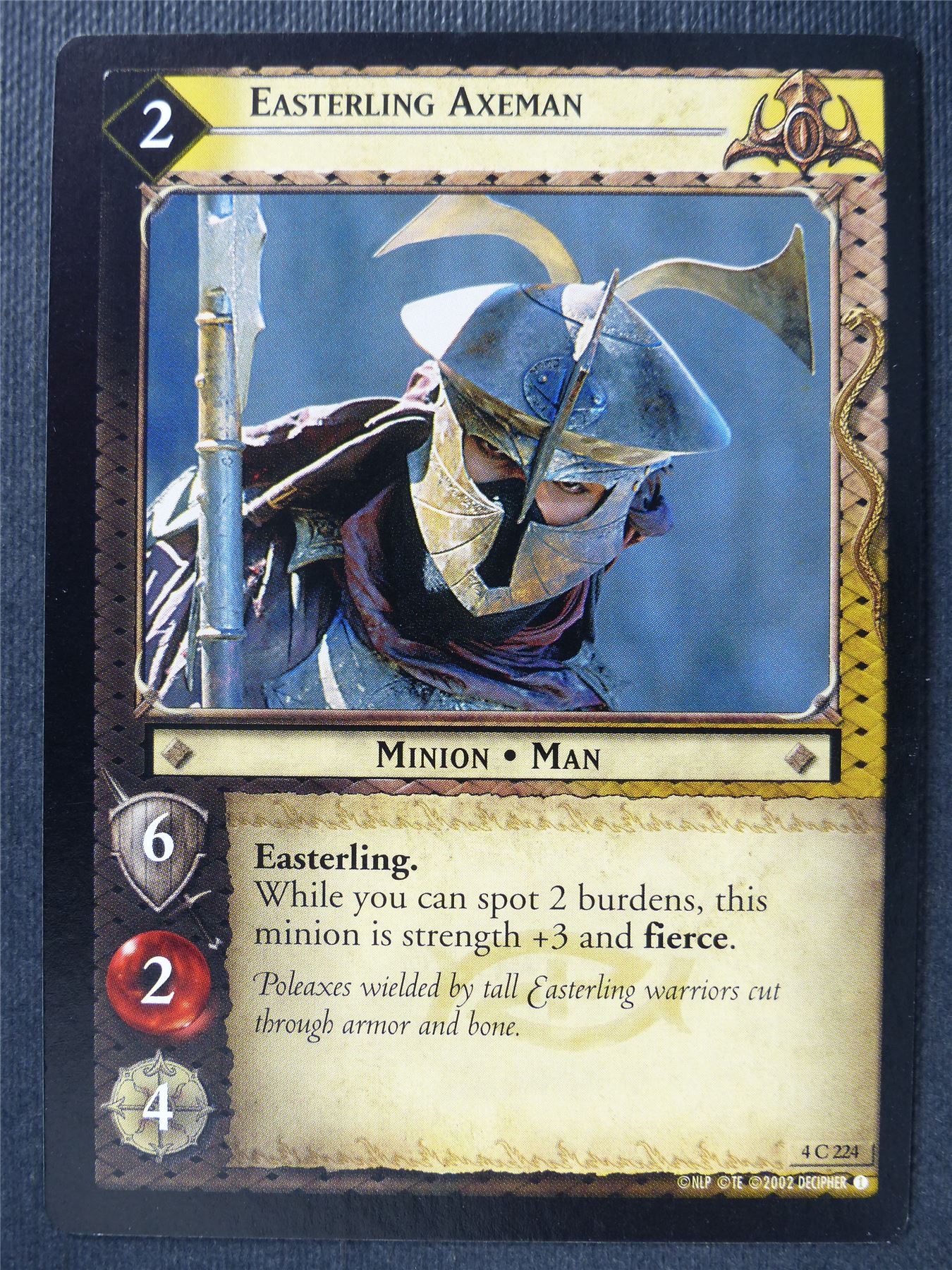 Easterling Axeman 4 C 224 - LotR Card #3FV