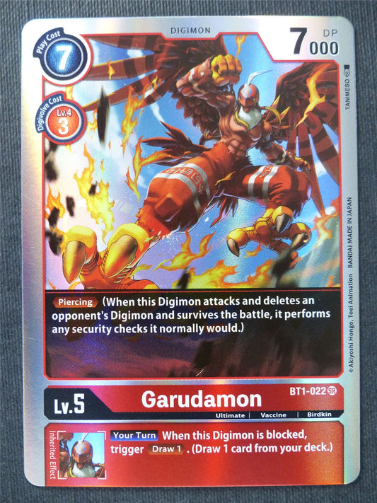 Garudamon BT1-022 SR - Digimon Cards #ON