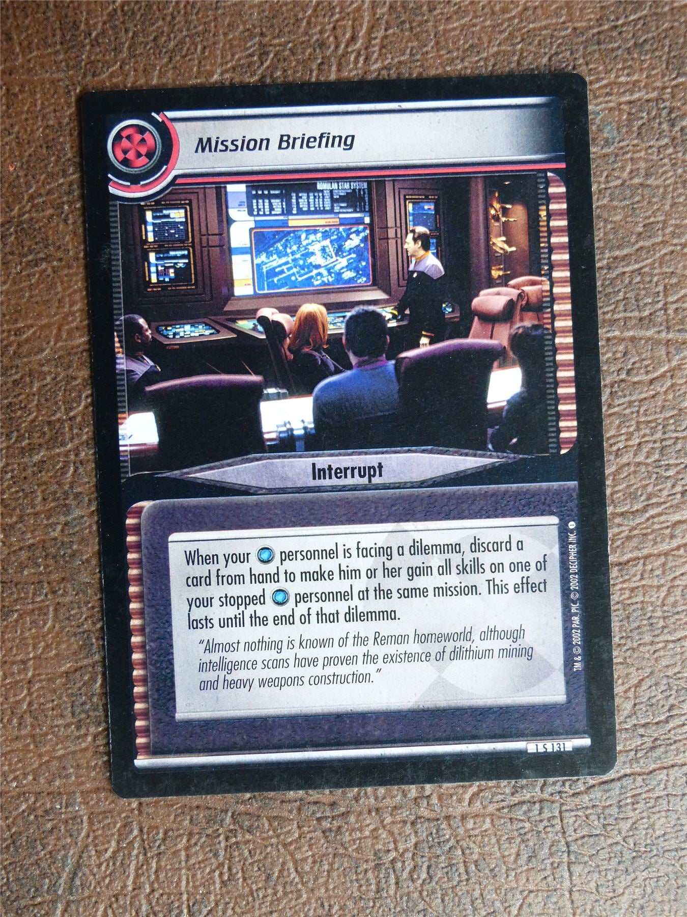 Mission Briefing - Star Trek CCG TCG Card #WJ