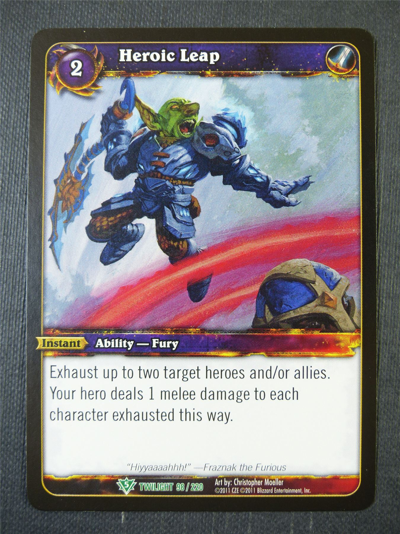 Heroic Leap 98/220 - WoW Card #13D