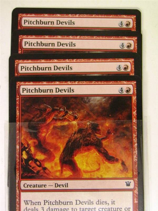 Mtg Magic the Gathering - 4x PITCHBURN DEVILS