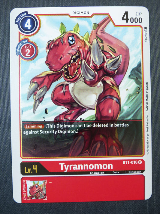 Tyrannomon BT1-016 R - Digimon Card #90F