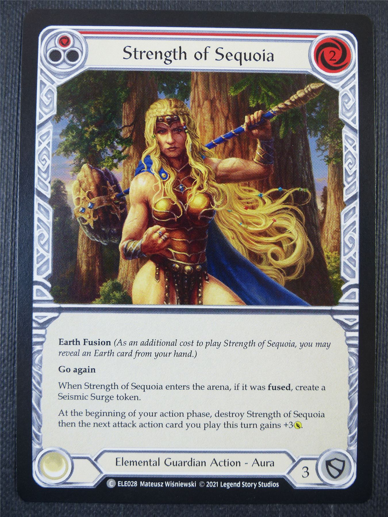Strength of Sequoia - Red - Tales of Aria 1st ed - Flesh and Blood Card #63N