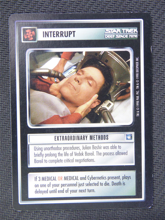 Interrupt Extraordinary Methods - Star Trek CCG Deep Space Nine #547