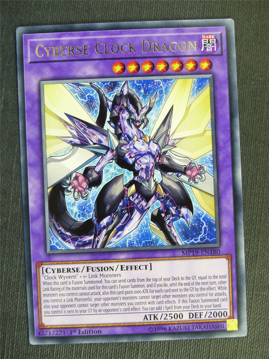 Cyberse Clock Dragon MP19 Rare - 1st ed - Yugioh Cards #26N