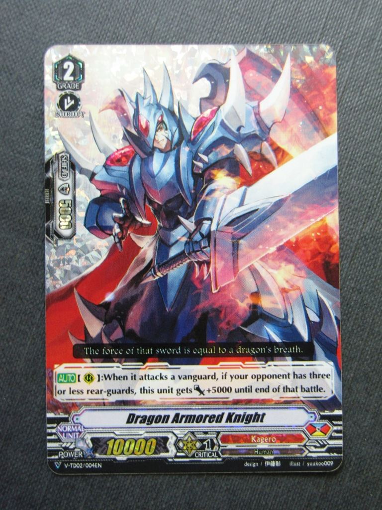 Dragon Armored Knight V-TD02 - Vanguard Cards #FN