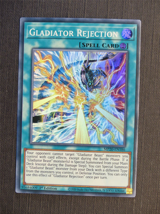 Gladiator Rejection MP20 Super Rare - 1st ed - Yugioh Cards #68W