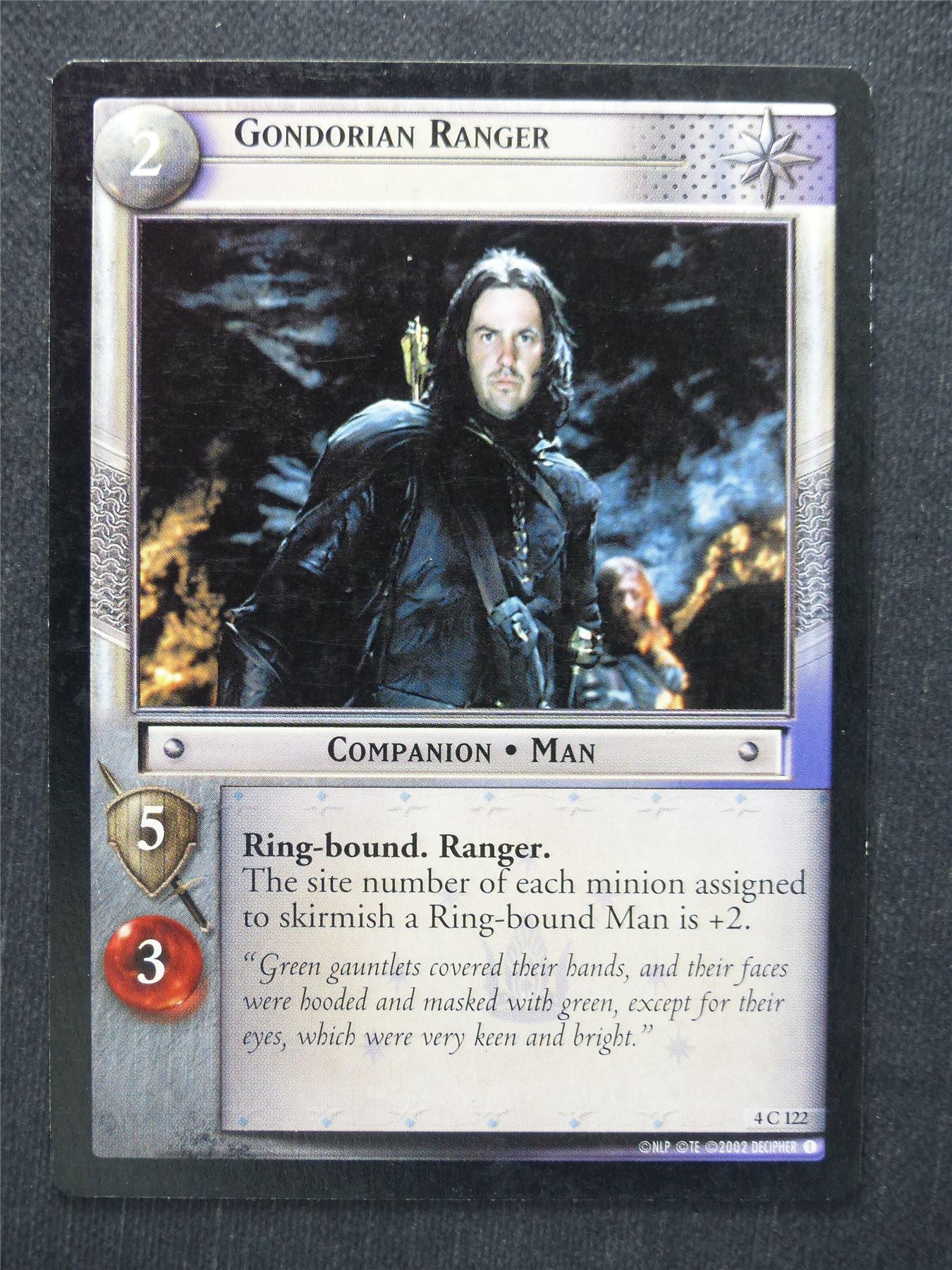 Gondorian Ranger 4 C 122 - LotR Cards #P9